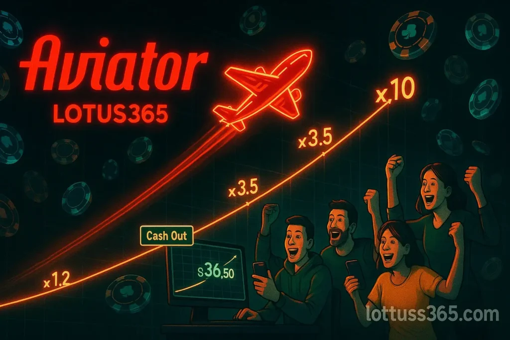 Lotus365 Aviator is a multi-player crash game