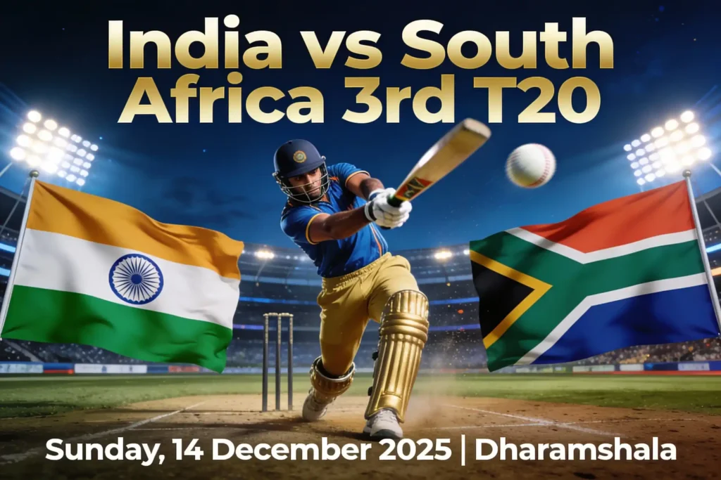 India vs South Africa 3rd T20 Match Poster - December 14, 2025