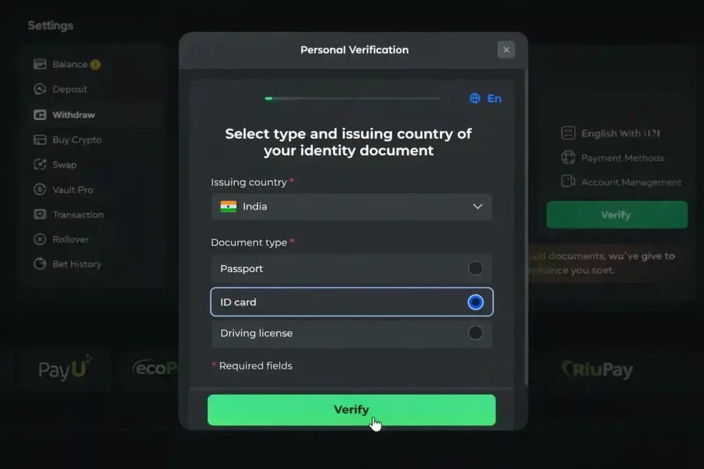 KYC Before Withdrawal